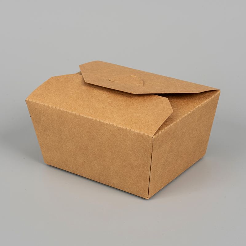 Boîte d'emballage en papier kraft jetable