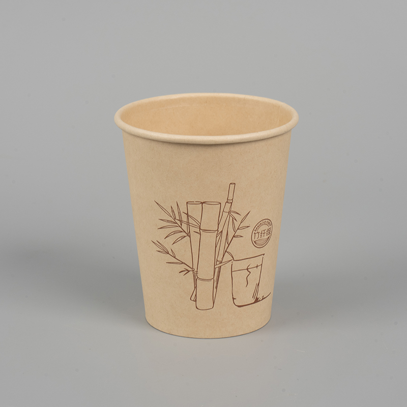 Tasse chaude à pâte de bambou jetable à une seule couche
