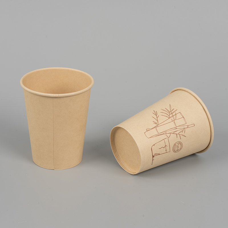 Tasse chaude à pâte de bambou jetable à une seule couche